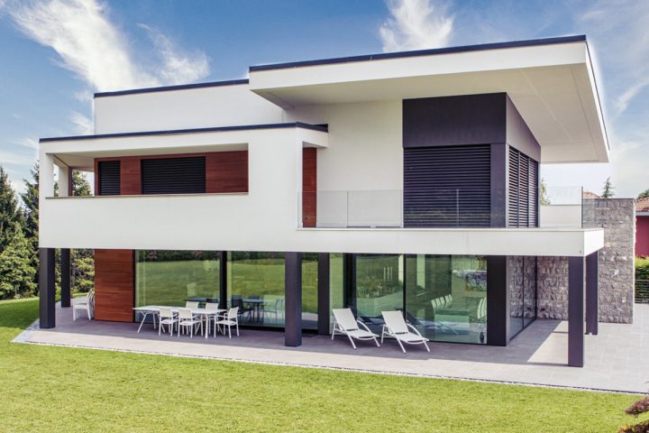 Modernes Thoma Holzhaus in Italien - Holz100 from its very modern side - Thoma Wood100