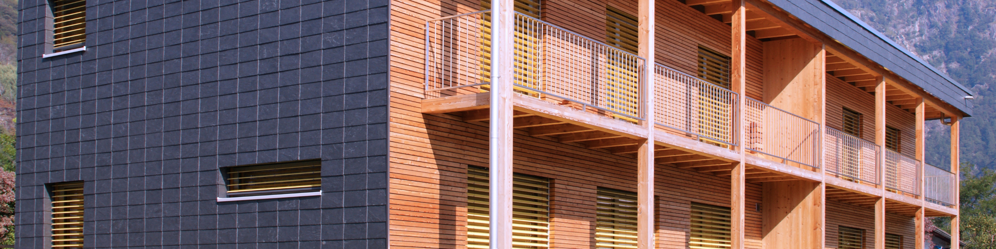 Wohnhaus im Tessin Feuerstein - Mehrfamilienhäuser und Wohnbauten in Massivholzbauweise - Thoma Holz100