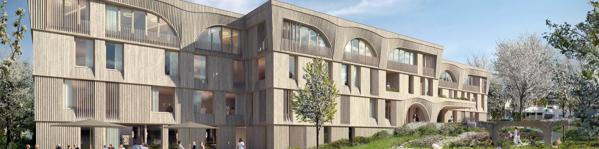 Europas erstes Klinikgebäude in Massivholzbauweise - Thoma Holz100