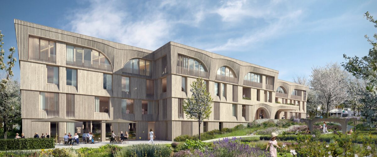 Neubau Klinik Arlesheim setzt voll auf Bauteilaktivierung  - Thoma Holz100