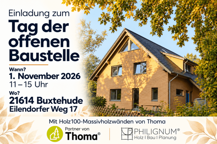 Holz100 live erleben – Baustellenbesichtigung in Buxtehude - Thoma Holz100