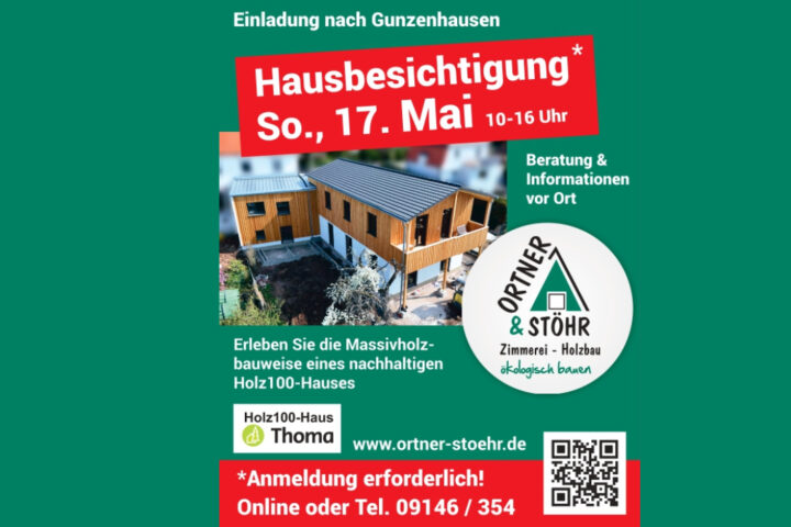 Holz100 Hausbesichtigung in Gunzenhausen - Thoma Holz100