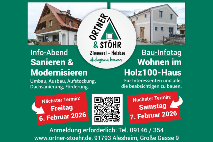 Bau-Infotag - Wohnen im Holz100 Haus - Thoma Holz100
