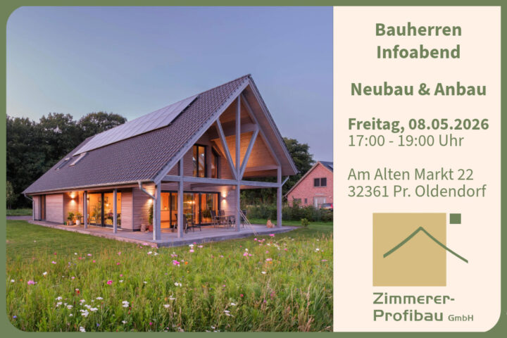 Bauherren-Infoabend: Neubau und Anbau am 08.05.2026 - Thoma Holz100