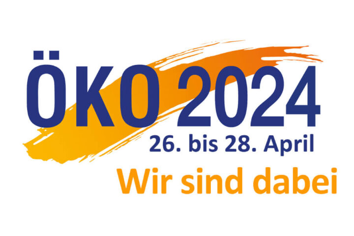 Logo der Öko 2024 Messe in Trier. Das Bild wird im Kontext einer Eventankündigung der Firma Thoma verwendet. - ÖKO 2024 - Messe Trier - Thoma Holz100