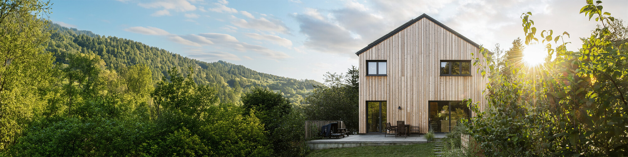 Einfamilienhaus aus Mondholz im Schneebergland - Thoma Holz100